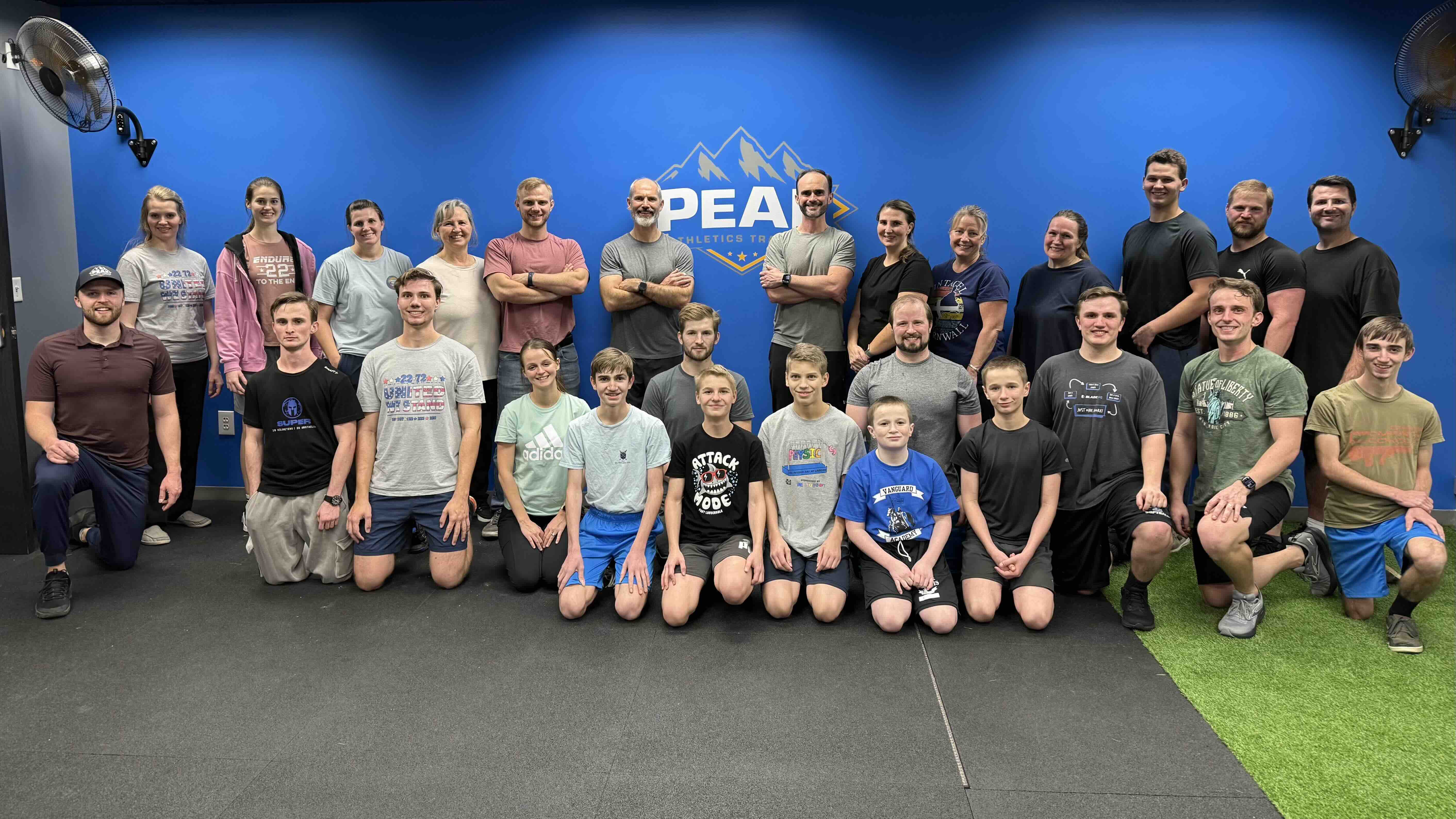PEAK athletes and coaches together at the Salt Lake City training facility